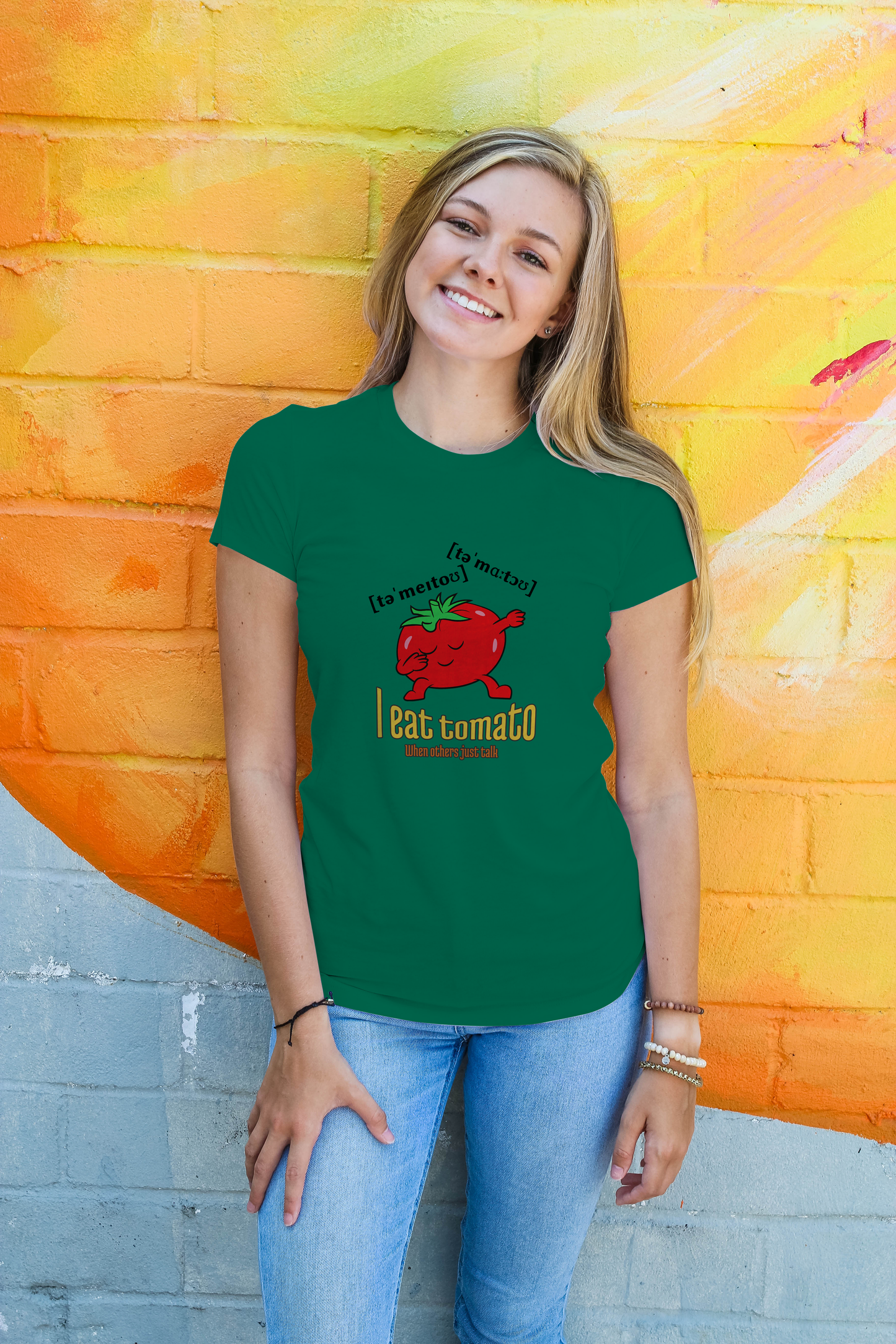 T-shirt "I eat tomatoes, when others just talk"